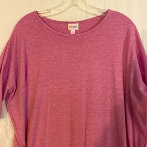 LuLaRoe size small Irma top, barely worn, Lovely pink color, super soft fabric!